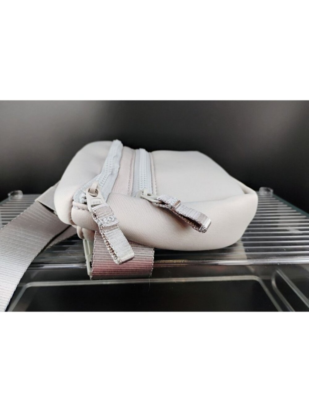 All in Motion Small Beige Crossbody Waist Bag With Adjustable Strap - Picture 3 of 9